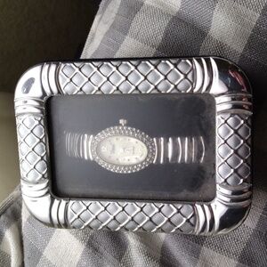 Watch,Woman, Vivani,Silver,Rhinestone Face By Accutime Watch Corp New York# 7336